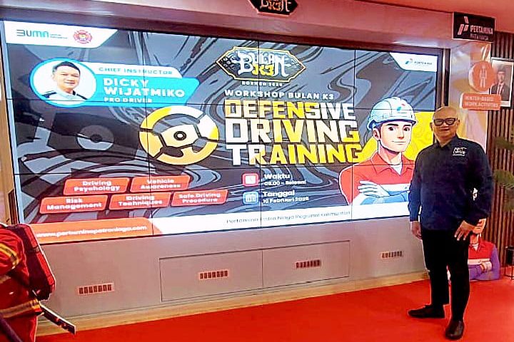 Kegiatan Defensive Driving Training Pertamina MOR VI dalam rangka Bulan K3 Nasional 2025 bersama Pro Drive Indonesia