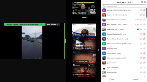 Online Defensive Driving Awareness PT Energi Quarto Indonesia via Zoom bersama Pro Drive Indonesia