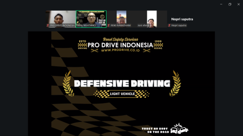 Defensive driving training online PT Energi Sarana Sejahtera bersama Pro Drive Indonesia untuk meningkatkan keselamatan berkendara dan manajemen risiko perusahaan