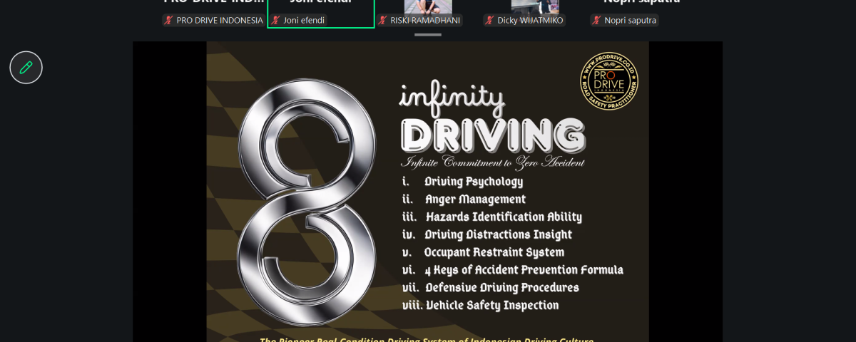Defensive driving training online PT Energi Sarana Sejahtera bersama Pro Drive Indonesia untuk meningkatkan keselamatan berkendara dan manajemen risiko perusahaan
