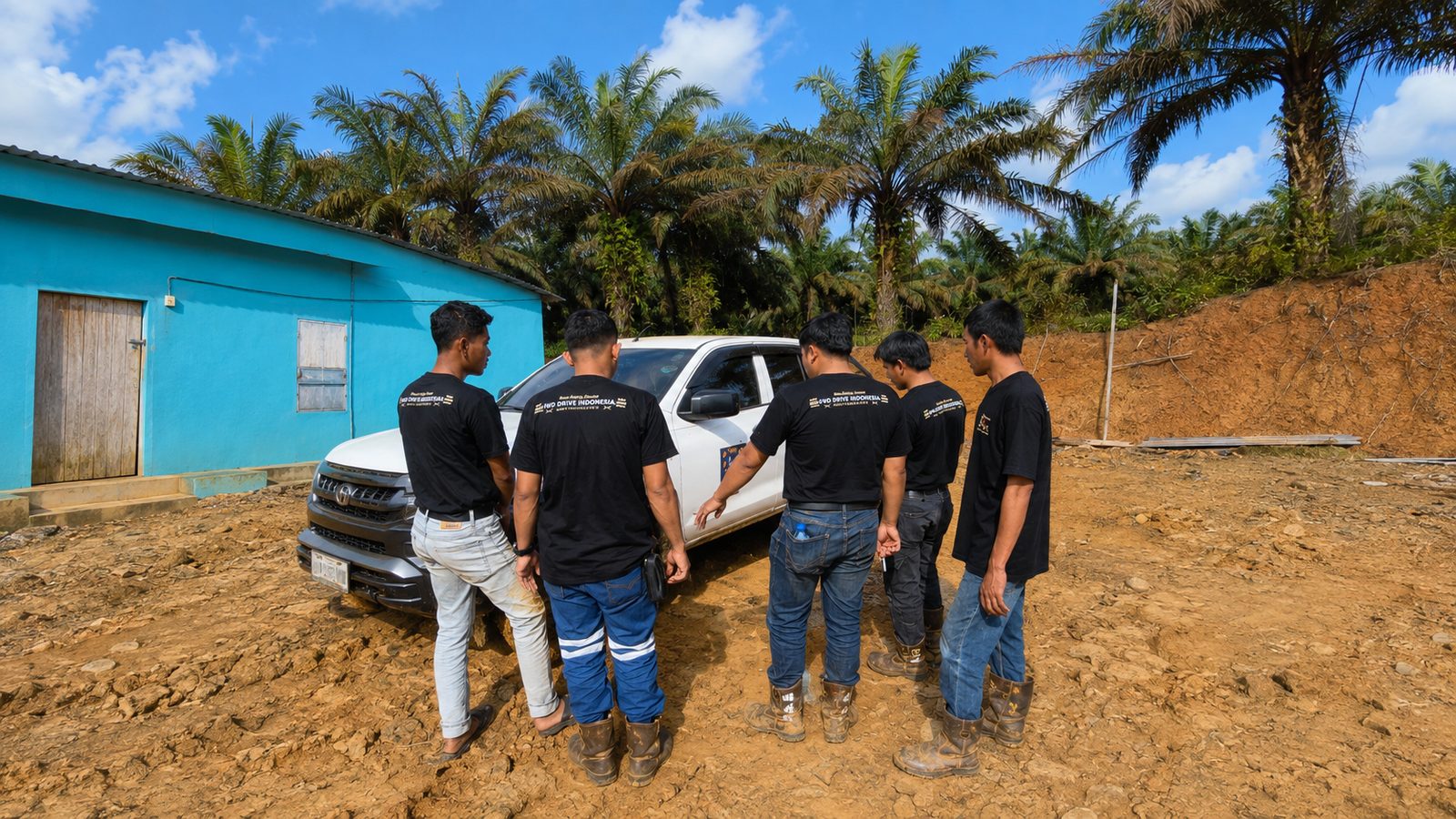 Praktik Defensive Driving Training 4WD PT Natural Persada Mandiri di Konawe Utara