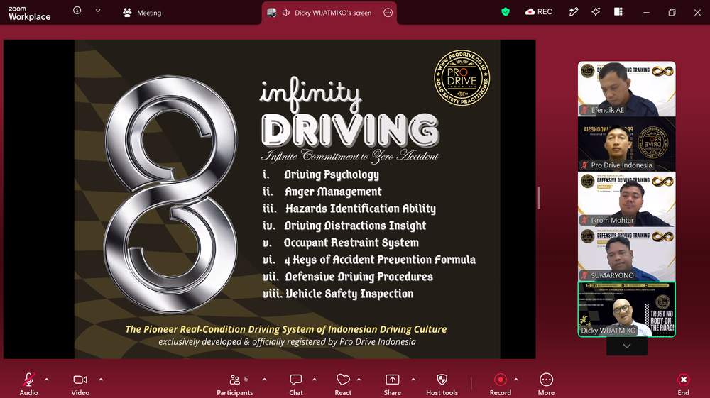 Framework INFINITY DRIVING dalam Online Defensive Driving Training PT SOFOCO