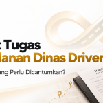 Dokumen surat tugas perjalanan dinas pengemudi, rute, pena dan kunci mobil