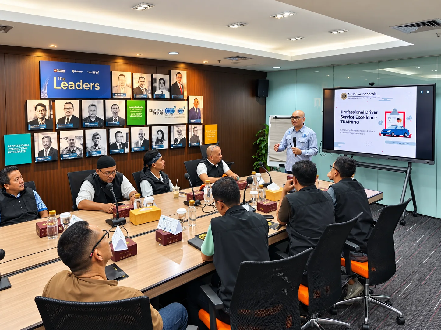 Pemaparan materi Professional Driver Service Excellence kepada peserta KSO SUCOFINDO Surveyor Indonesia